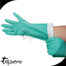 SRSAFETY 15mil green nitrile chemical Industrial glove/safety gloves